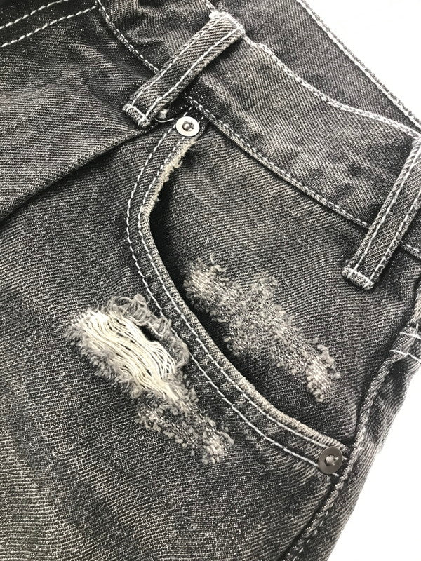 【中古品】【メンズ】 9090 ナインティナインティ KING LOGO BUGGY DENIM PANTS NN1270 キング ロゴ バギー デニム パンツ ジーンズ ボトムス 153-260801-rt-24-tagh サイズ：L カラー：ブラック 万代Net店
