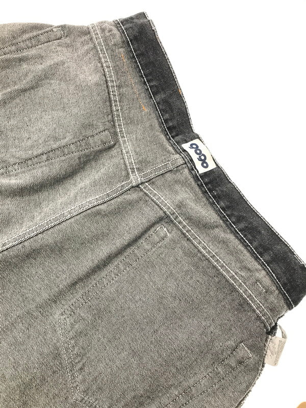 【中古品】【メンズ】 9090 ナインティナインティ KING LOGO BUGGY DENIM PANTS NN1270 キング ロゴ バギー デニム パンツ ジーンズ ボトムス 153-260801-rt-24-tagh サイズ：L カラー：ブラック 万代Net店
