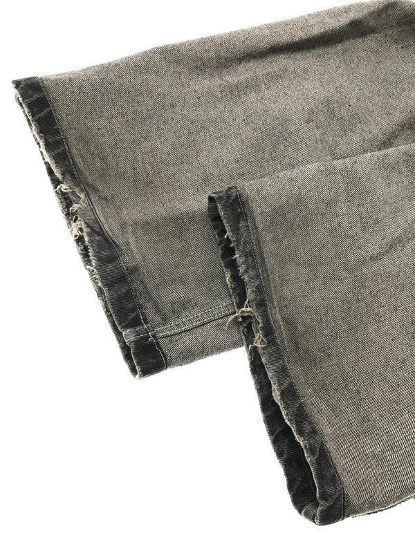 【中古品】【メンズ】 9090 ナインティナインティ KING LOGO BUGGY DENIM PANTS NN1270 キング ロゴ バギー デニム パンツ ジーンズ ボトムス 153-260801-rt-24-tagh サイズ：L カラー：ブラック 万代Net店
