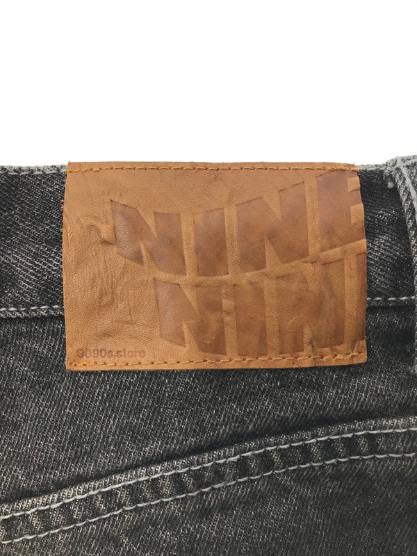 【中古品】【メンズ】 9090 ナインティナインティ KING LOGO BUGGY DENIM PANTS NN1270 キング ロゴ バギー デニム パンツ ジーンズ ボトムス 153-260801-rt-24-tagh サイズ：L カラー：ブラック 万代Net店