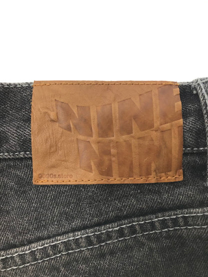 【中古品】【メンズ】 9090 ナインティナインティ KING LOGO BUGGY DENIM PANTS NN1270 キング ロゴ バギー デニム パンツ ジーンズ ボトムス 153-260801-rt-24-tagh サイズ：L カラー：ブラック 万代Net店