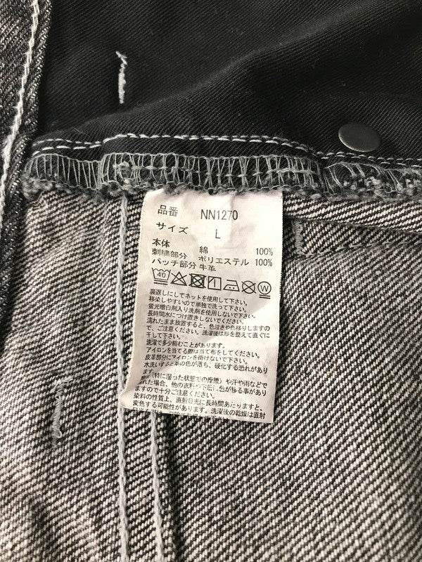 【中古品】【メンズ】 9090 ナインティナインティ KING LOGO BUGGY DENIM PANTS NN1270 キング ロゴ バギー デニム パンツ ジーンズ ボトムス 153-260801-rt-24-tagh サイズ：L カラー：ブラック 万代Net店