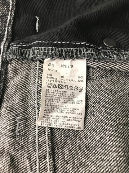 【中古品】【メンズ】 9090 ナインティナインティ KING LOGO BUGGY DENIM PANTS NN1270 キング ロゴ バギー デニム パンツ ジーンズ ボトムス 153-260801-rt-24-tagh サイズ：L カラー：ブラック 万代Net店