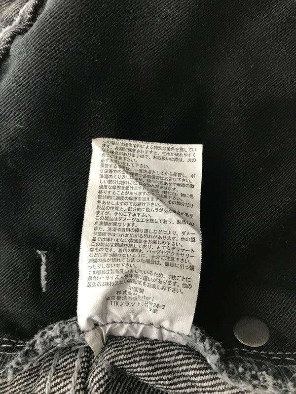 【中古品】【メンズ】 9090 ナインティナインティ KING LOGO BUGGY DENIM PANTS NN1270 キング ロゴ バギー デニム パンツ ジーンズ ボトムス 153-260801-rt-24-tagh サイズ：L カラー：ブラック 万代Net店
