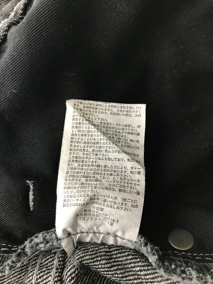 【中古品】【メンズ】 9090 ナインティナインティ KING LOGO BUGGY DENIM PANTS NN1270 キング ロゴ バギー デニム パンツ ジーンズ ボトムス 153-260801-rt-24-tagh サイズ：L カラー：ブラック 万代Net店