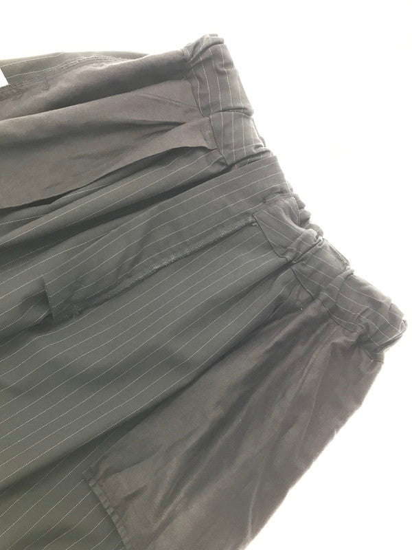 【中古品】【メンズ】 SILLAGE シラージ CIRCULAR PANTS BLACK STRIPE SLEC-CPSTP-BL サーキュラー パンツ ボトムス 151-260801-rt-26-tagh サイズ：F カラー：ブラック 万代Net店