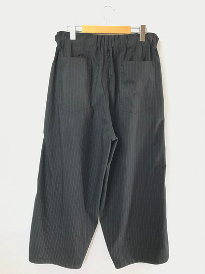 【中古品】【メンズ】 SILLAGE シラージ CIRCULAR PANTS BLACK STRIPE SLEC-CPSTP-BL サーキュラー パンツ ボトムス 151-260801-rt-26-tagh サイズ：F カラー：ブラック 万代Net店
