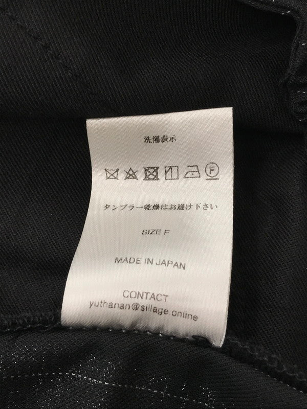 【中古品】【メンズ】 SILLAGE シラージ CIRCULAR PANTS BLACK STRIPE SLEC-CPSTP-BL サーキュラー パンツ ボトムス 151-260801-rt-26-tagh サイズ：F カラー：ブラック 万代Net店