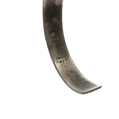 【中古品】【メンズ】 NAVAJO ナバホ RAYMOND BEGAY RAY B STERLING CHIP INLAY BANGLE レイモンド ビゲイ スターリングシルバー チップインレイ バングル アクセサリー 191-260809-rt-20-tagh カラー：シルバー 万代Net店