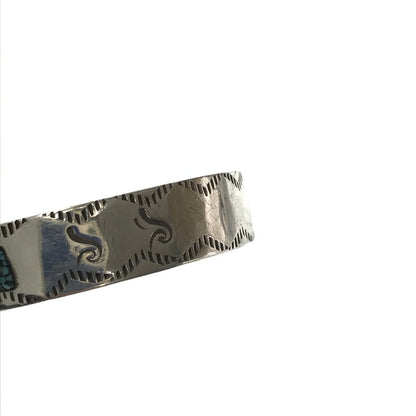 【中古品】【メンズ】 NAVAJO ナバホ RAYMOND BEGAY RAY B STERLING CHIP INLAY BANGLE レイモンド ビゲイ スターリングシルバー チップインレイ バングル アクセサリー 191-260809-rt-20-tagh カラー：シルバー 万代Net店