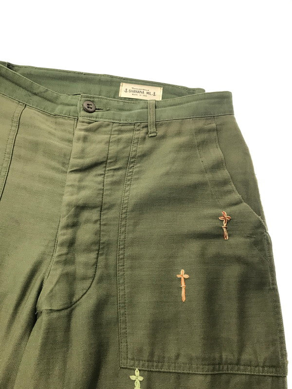 【現状渡し品】【メンズ】 SHANANA MIL シャナナ ミル U.S.ARMY UTILITY BAKER PANTS OLIVE アメリカ軍 ユーティリティ ベイカー パンツ ボトムス 156-260801-rt-23-tagh サイズ：不明 下記参照 カラー：オリーブ 万代Net店
