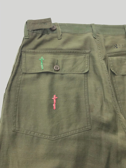 【現状渡し品】【メンズ】 SHANANA MIL シャナナ ミル U.S.ARMY UTILITY BAKER PANTS OLIVE アメリカ軍 ユーティリティ ベイカー パンツ ボトムス 156-260801-rt-23-tagh サイズ：不明 下記参照 カラー：オリーブ 万代Net店