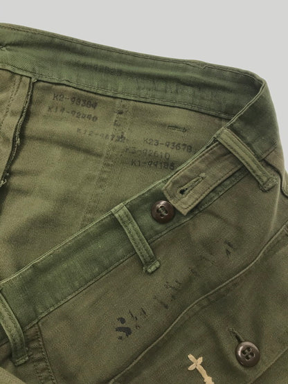 【現状渡し品】【メンズ】 SHANANA MIL シャナナ ミル U.S.ARMY UTILITY BAKER PANTS OLIVE アメリカ軍 ユーティリティ ベイカー パンツ ボトムス 156-260801-rt-23-tagh サイズ：不明 下記参照 カラー：オリーブ 万代Net店