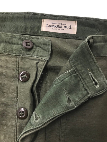 【現状渡し品】【メンズ】 SHANANA MIL シャナナ ミル U.S.ARMY UTILITY BAKER PANTS OLIVE アメリカ軍 ユーティリティ ベイカー パンツ ボトムス 156-260801-rt-23-tagh サイズ：不明 下記参照 カラー：オリーブ 万代Net店