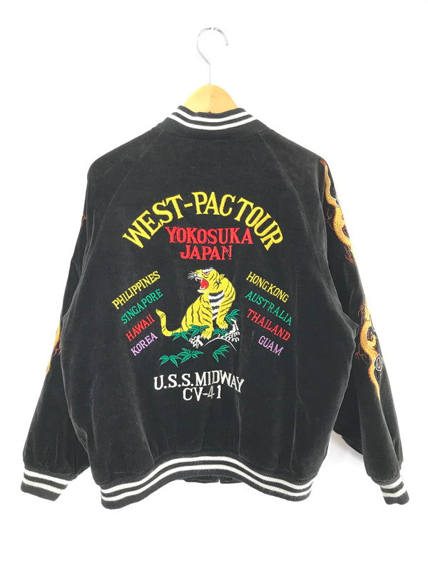 【現状渡し品】【メンズ】 USED ユーズド SOUVENIR JACKET BLACK 3323 顔虎 スーベニア ジャケット ライトアウター 146-260801-rt-18-tagh サイズ：F カラー：ブラック 万代Net店