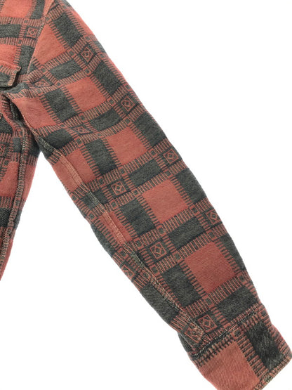 【中古品】【メンズ】 RRL ダブルアールエル PLAID JACQUARD WORK SHIRT 782841003001 ジャガード ワーク シャツ トップス 145-260801-rt-17-tagh サイズ：XS カラー：レッド/ブラック 万代Net店
