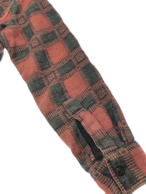 【中古品】【メンズ】 RRL ダブルアールエル PLAID JACQUARD WORK SHIRT 782841003001 ジャガード ワーク シャツ トップス 145-260801-rt-17-tagh サイズ：XS カラー：レッド/ブラック 万代Net店