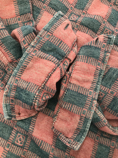 【中古品】【メンズ】 RRL ダブルアールエル PLAID JACQUARD WORK SHIRT 782841003001 ジャガード ワーク シャツ トップス 145-260801-rt-17-tagh サイズ：XS カラー：レッド/ブラック 万代Net店