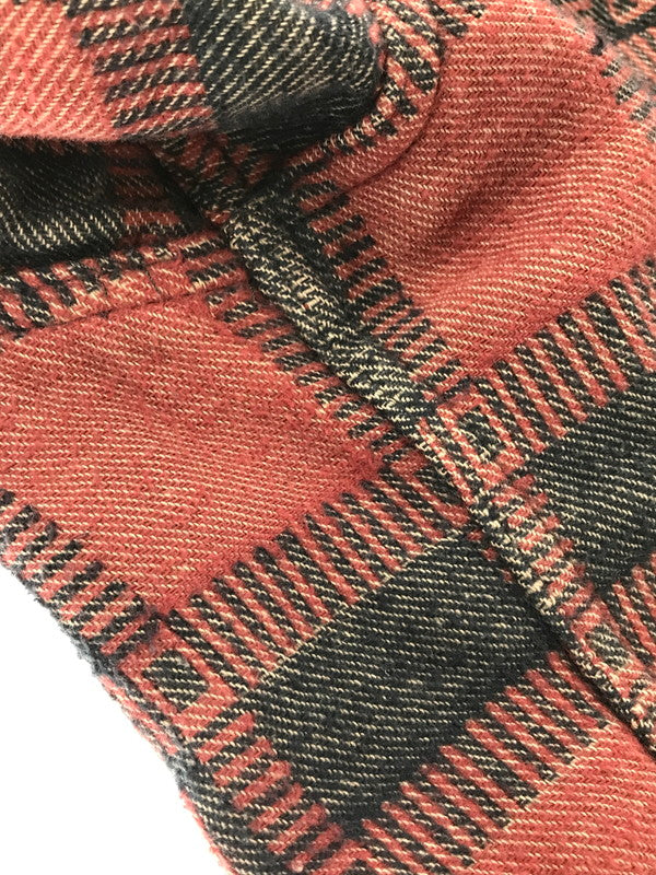 【中古品】【メンズ】 RRL ダブルアールエル PLAID JACQUARD WORK SHIRT 782841003001 ジャガード ワーク シャツ トップス 145-260801-rt-17-tagh サイズ：XS カラー：レッド/ブラック 万代Net店