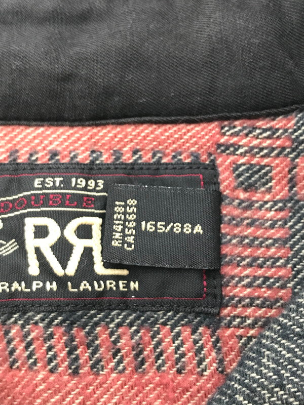 【中古品】【メンズ】 RRL ダブルアールエル PLAID JACQUARD WORK SHIRT 782841003001 ジャガード ワーク シャツ トップス 145-260801-rt-17-tagh サイズ：XS カラー：レッド/ブラック 万代Net店