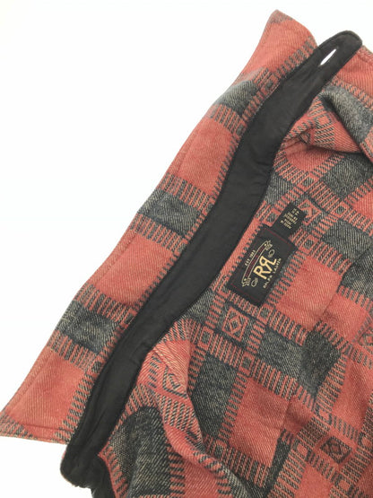 【中古品】【メンズ】 RRL ダブルアールエル PLAID JACQUARD WORK SHIRT 782841003001 ジャガード ワーク シャツ トップス 145-260801-rt-17-tagh サイズ：XS カラー：レッド/ブラック 万代Net店