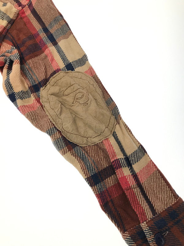 【中古品】【メンズ】 A BATHING APE ア ベイシング エイプ ELBOW PATCH FLANNEL SHIRT 1870-131-064 エルボー パッチ フランネル シャツ トップス 142-260801-rt-16-tagh サイズ：L カラー：レッド 万代Net店
