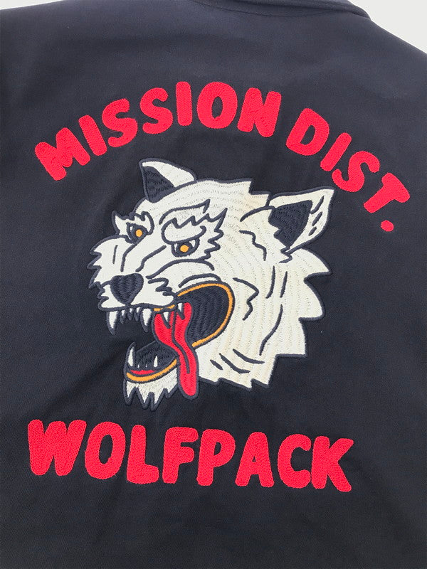 【中古品】【メンズ】 MISSION DISTRICT BY NATIVE JAPANESE ミッション ディストリクト ネイティブ ジャパニーズ WOLFPACK JACKET ウルフパック ジャケット ライトアウター 145-260801-rt-19-tagh サイズ：MEDIUM カラー：ブラック 万代Net店