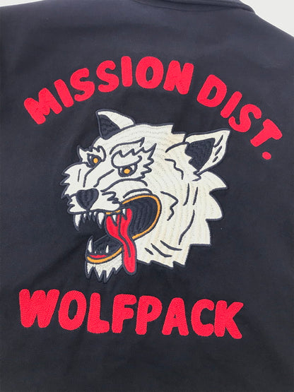 【中古品】【メンズ】 MISSION DISTRICT BY NATIVE JAPANESE ミッション ディストリクト ネイティブ ジャパニーズ WOLFPACK JACKET ウルフパック ジャケット ライトアウター 145-260801-rt-19-tagh サイズ：MEDIUM カラー：ブラック 万代Net店