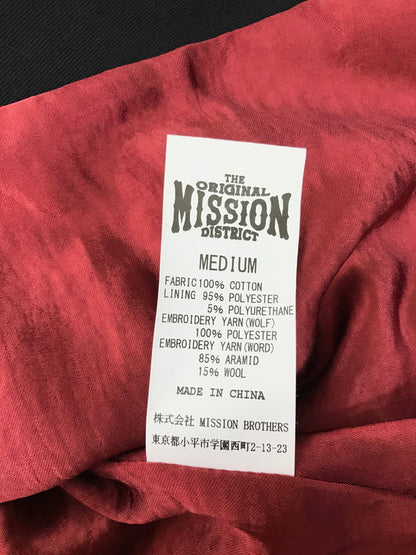 【中古品】【メンズ】 MISSION DISTRICT BY NATIVE JAPANESE ミッション ディストリクト ネイティブ ジャパニーズ WOLFPACK JACKET ウルフパック ジャケット ライトアウター 145-260801-rt-19-tagh サイズ：MEDIUM カラー：ブラック 万代Net店