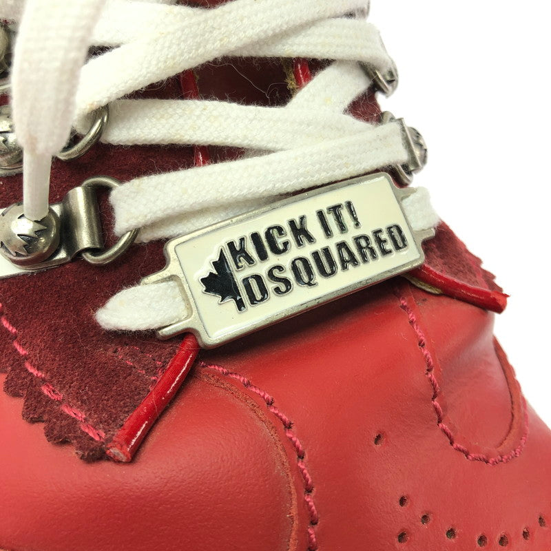 【中古品】【メンズ】 DSQUARED2 LOW CUT SNEAKER ローカット スニーカー シューズ 靴 163-260803-ki-16-tagh サイズ：41 カラー：レッド 万代Net店