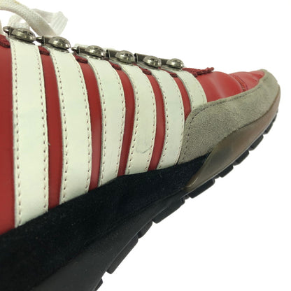 【中古品】【メンズ】 DSQUARED2 LOW CUT SNEAKER ローカット スニーカー シューズ 靴 163-260803-ki-16-tagh サイズ：41 カラー：レッド 万代Net店