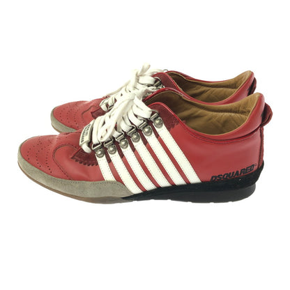 【中古品】【メンズ】 DSQUARED2 LOW CUT SNEAKER ローカット スニーカー シューズ 靴 163-260803-ki-16-tagh サイズ：41 カラー：レッド 万代Net店