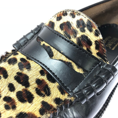 【中古品】【メンズ】 G.H.BASS&CO. WEEJUNS BLACK&LEOPARD RUG SOLE LOAFERS BA91509002 ウィージャンズ ブラックアンドレオパード ラグソールローファー 靴 164-260803-ki-19-tagh サイズ：US8.5 万代Net店
