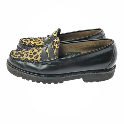 【中古品】【メンズ】 G.H.BASS&CO. WEEJUNS BLACK&LEOPARD RUG SOLE LOAFERS BA91509002 ウィージャンズ ブラックアンドレオパード ラグソールローファー 靴 164-260803-ki-19-tagh サイズ：US8.5 万代Net店