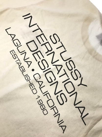 【中古品】【メンズ】 STUSSY ステューシー INTERNATIONAL DESIGN TEE NATURAL インターナショナル デザイン Tシャツ トップス 142-260801-rt-11-tagh サイズ：S カラー：ナチュラル 万代Net店