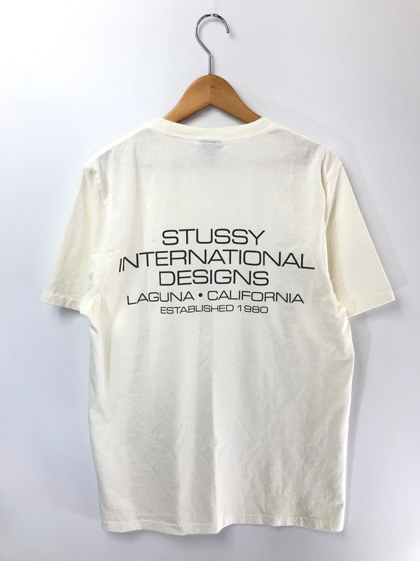 【中古品】【メンズ】 STUSSY ステューシー INTERNATIONAL DESIGN TEE NATURAL インターナショナル デザイン Tシャツ トップス 142-260801-rt-11-tagh サイズ：S カラー：ナチュラル 万代Net店
