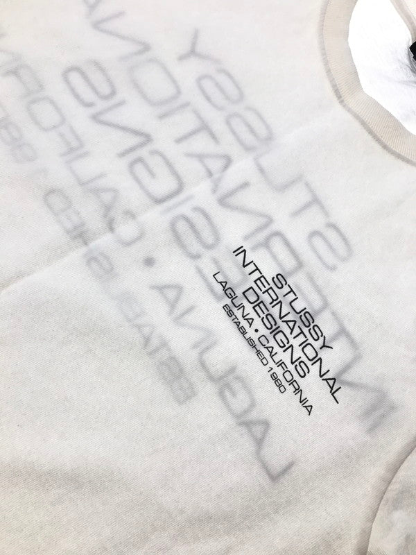 【中古品】【メンズ】 STUSSY ステューシー INTERNATIONAL DESIGN TEE NATURAL インターナショナル デザイン Tシャツ トップス 142-260801-rt-11-tagh サイズ：S カラー：ナチュラル 万代Net店