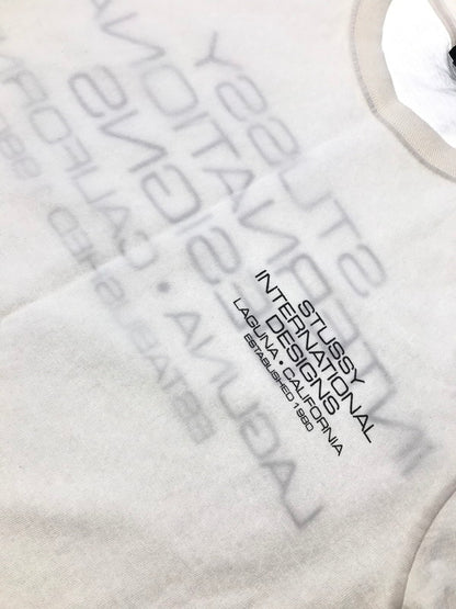【中古品】【メンズ】 STUSSY ステューシー INTERNATIONAL DESIGN TEE NATURAL インターナショナル デザイン Tシャツ トップス 142-260801-rt-11-tagh サイズ：S カラー：ナチュラル 万代Net店