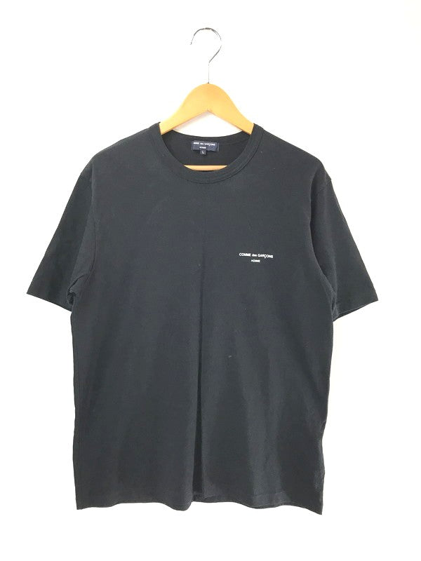 【中古品】【メンズ】 COMME DES GARCONS HOMME LOGO PRINT S/S TEE HN-T101 ロゴプリント Tシャツ 半袖 トップス 140-260803-ki-01-tagh サイズ：L カラー：ブラック 万代Net店