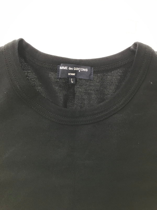 【中古品】【メンズ】 COMME DES GARCONS HOMME LOGO PRINT S/S TEE HN-T101 ロゴプリント Tシャツ 半袖 トップス 140-260803-ki-01-tagh サイズ：L カラー：ブラック 万代Net店