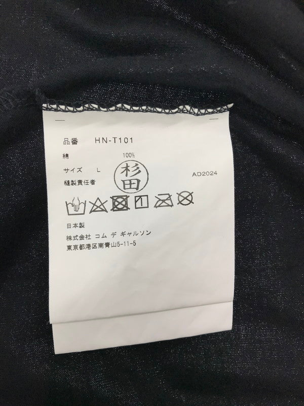 【中古品】【メンズ】 COMME DES GARCONS HOMME LOGO PRINT S/S TEE HN-T101 ロゴプリント Tシャツ 半袖 トップス 140-260803-ki-01-tagh サイズ：L カラー：ブラック 万代Net店