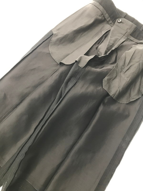 【中古品】【メンズ】 UNITED ARROWS ユナイテッド アローズ WOOL&LINEN TROPICAL TUMBLR WIDE STRAIGHT PANTS 1114-1-770020 ワイド ストレート パンツ 158-260801-rt-22-tagh サイズ：M カラー：ブラック 万代Net店