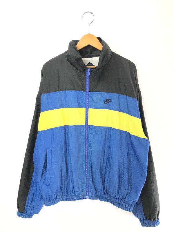 【現状渡し品】【メンズ】 NIKE 90S 白タグ 3-TONE NYLON JACKET 90年代 スリートーン ナイロン ジャケット アウター 146-260803-ki-10-tagh サイズ：L カラー：ブルー/イエロー/ブラック 万代Net店