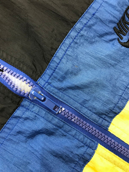 【現状渡し品】【メンズ】 NIKE 90S 白タグ 3-TONE NYLON JACKET 90年代 スリートーン ナイロン ジャケット アウター 146-260803-ki-10-tagh サイズ：L カラー：ブルー/イエロー/ブラック 万代Net店