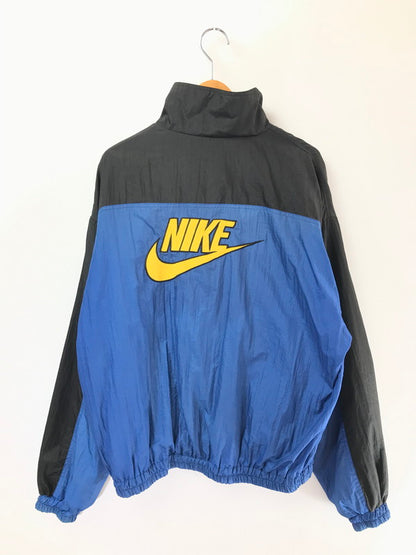 【現状渡し品】【メンズ】 NIKE 90S 白タグ 3-TONE NYLON JACKET 90年代 スリートーン ナイロン ジャケット アウター 146-260803-ki-10-tagh サイズ：L カラー：ブルー/イエロー/ブラック 万代Net店