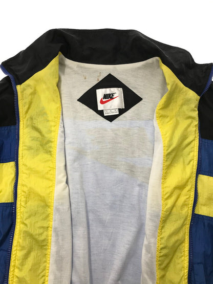 【現状渡し品】【メンズ】 NIKE 90S 白タグ 3-TONE NYLON JACKET 90年代 スリートーン ナイロン ジャケット アウター 146-260803-ki-10-tagh サイズ：L カラー：ブルー/イエロー/ブラック 万代Net店