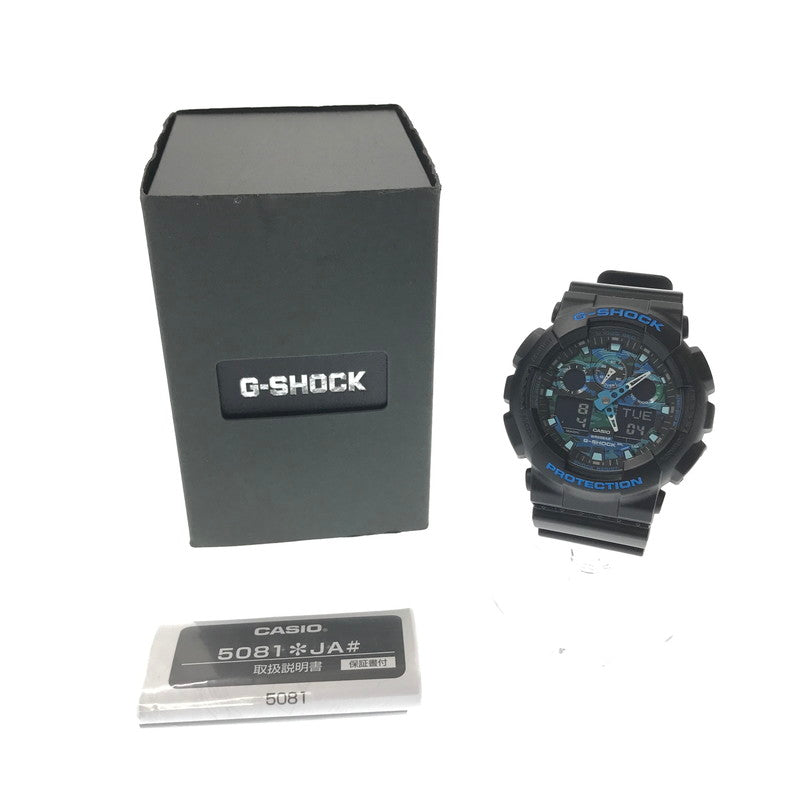 【中古品】【メンズ】 G-SHOCK ジーショック GA100CB-1AJF GA-100SERIES ANALOG-DIGITAL WATCH アナログデジタル クォーツ 腕時計 GA100CB-1AJF 196-260806-su-03-tagh カラー：ブラック 万代Net店