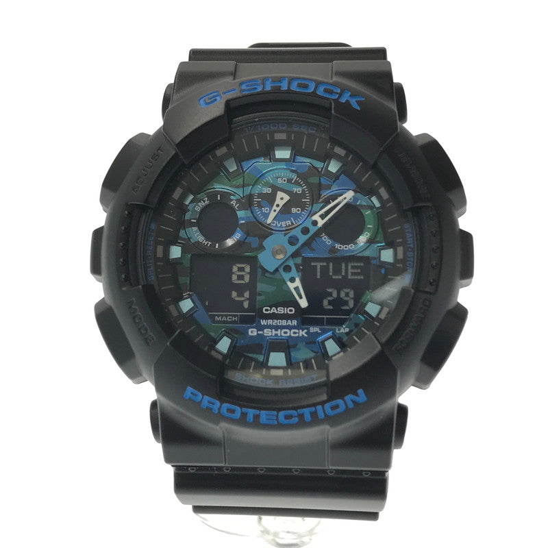 【中古品】【メンズ】 G-SHOCK ジーショック GA100CB-1AJF GA-100SERIES ANALOG-DIGITAL WATCH アナログデジタル クォーツ 腕時計 GA100CB-1AJF 196-260806-su-03-tagh カラー：ブラック 万代Net店