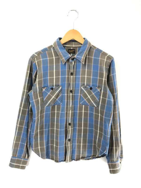【中古品】【メンズ】 TENDERLOIN テンダーロイン L/S CHECK SHIRT BLUE ロングスリーブ チェック シャツ 長袖 シャツ トップス 145-260805-rt-17-tagh サイズ：XS カラー：ブルー 万代Net店