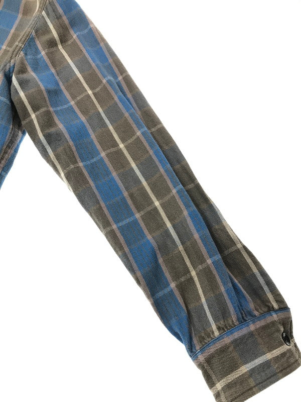 【中古品】【メンズ】 TENDERLOIN テンダーロイン L/S CHECK SHIRT BLUE ロングスリーブ チェック シャツ 長袖 シャツ トップス 145-260805-rt-17-tagh サイズ：XS カラー：ブルー 万代Net店